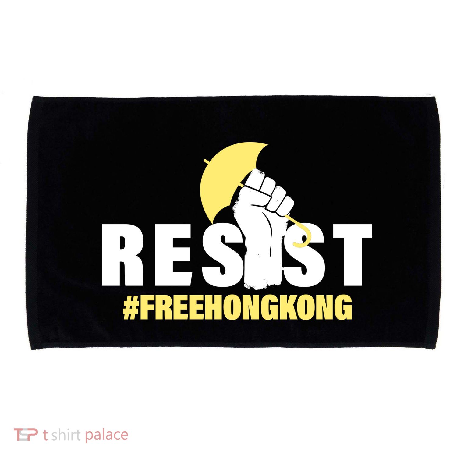Resist Fight For Hong Kong Yellow Umbrella Movement Microfiber Hand Towel