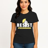 Resist Fight For Hong Kong Yellow Umbrella Movement Womens T-Shirt