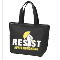 Resist Fight For Hong Kong Yellow Umbrella Movement Zip Tote Bag