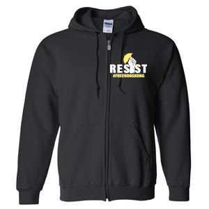 Resist Fight For Hong Kong Yellow Umbrella Movement Full Zip Hoodie