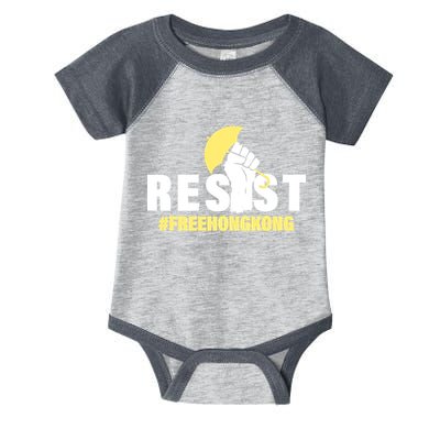 Resist Fight For Hong Kong Yellow Umbrella Movement Infant Baby Jersey Bodysuit