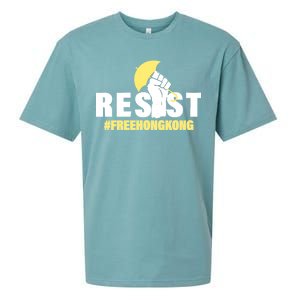 Resist Fight For Hong Kong Yellow Umbrella Movement Sueded Cloud Jersey T-Shirt