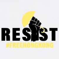 Resist Fight For Hong Kong Yellow Umbrella Movement Garment-Dyed Sweatshirt