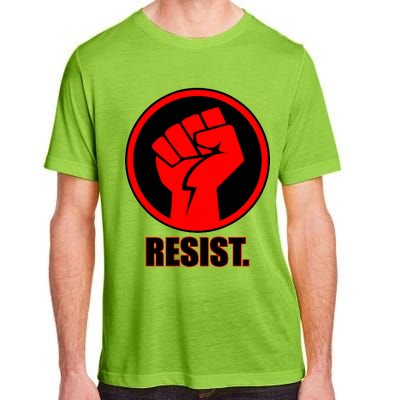 Resist Fist Circle Crest Resistance Anti Trump Adult ChromaSoft Performance T-Shirt