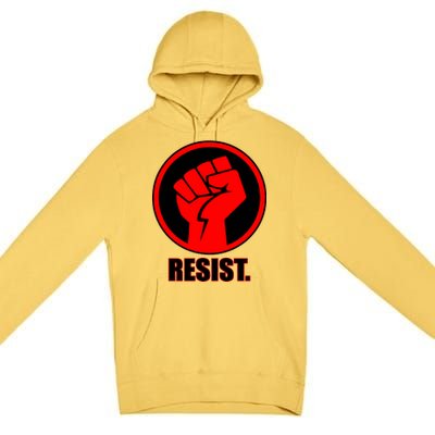 Resist Fist Circle Crest Resistance Anti Trump Premium Pullover Hoodie