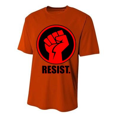 Resist Fist Circle Crest Resistance Anti Trump Performance Sprint T-Shirt