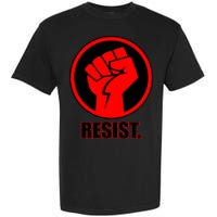 Resist Fist Circle Crest Resistance Anti Trump Garment-Dyed Heavyweight T-Shirt