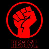 Resist Fist Circle Crest Resistance Anti Trump Cooling Performance Crew T-Shirt