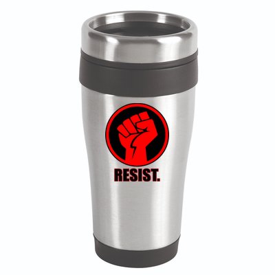 Resist Fist Circle Crest Resistance Anti Trump 16oz Travel Tumbler
