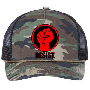 Resist Fist Circle Crest Resistance Anti Trump Retro Rope Trucker Hat Cap