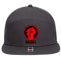 Resist Fist Circle Crest Resistance Anti Trump 7 Panel Mesh Trucker Snapback Hat