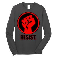 Resist Fist Circle Crest Resistance Anti Trump Long Sleeve Shirt