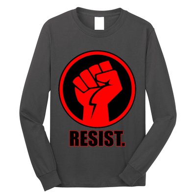 Resist Fist Circle Crest Resistance Anti Trump Long Sleeve Shirt