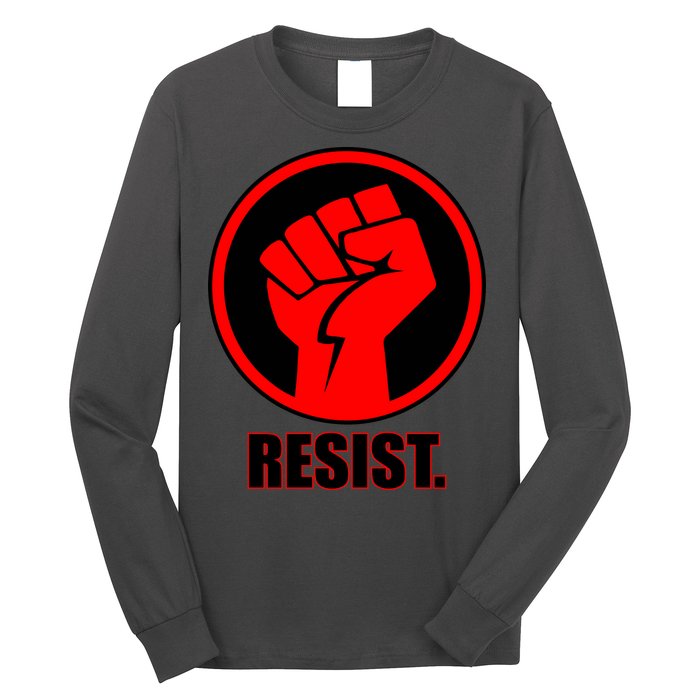 Resist Fist Circle Crest Resistance Anti Trump Long Sleeve Shirt