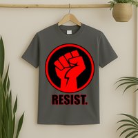 Resist Fist Circle Crest Resistance Anti Trump T-Shirt
