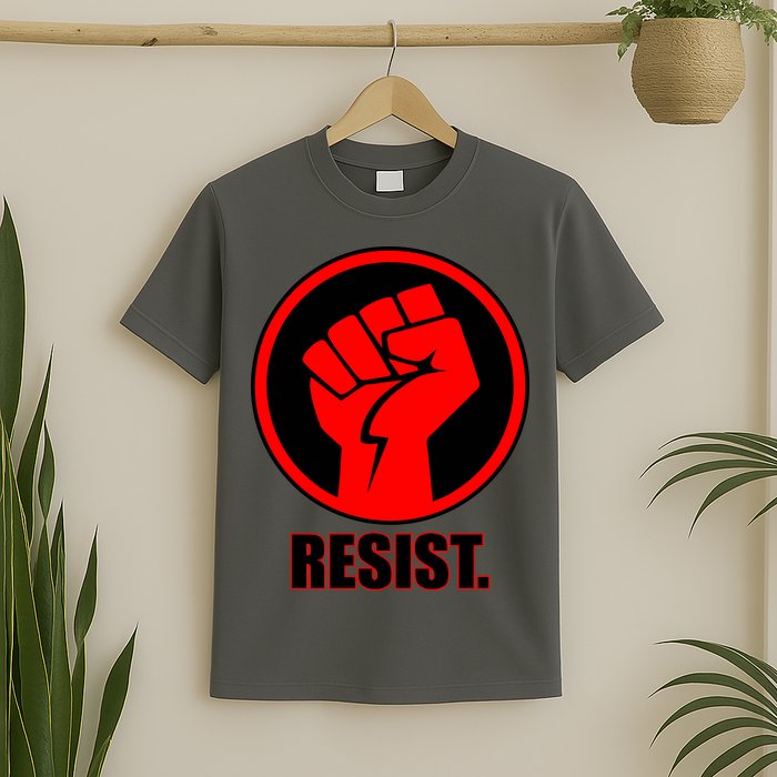 Resist Fist Circle Crest Resistance Anti Trump T-Shirt