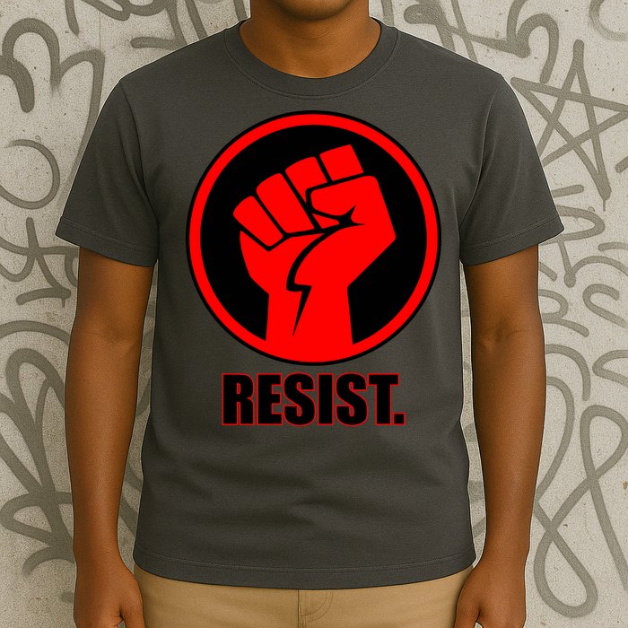 Resist Fist Circle Crest Resistance Anti Trump T-Shirt
