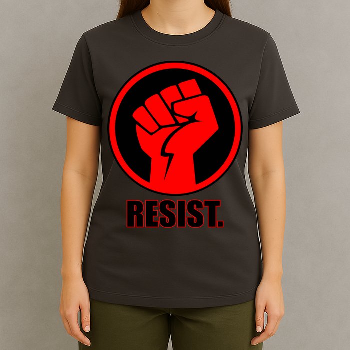 Resist Fist Circle Crest Resistance Anti Trump T-Shirt