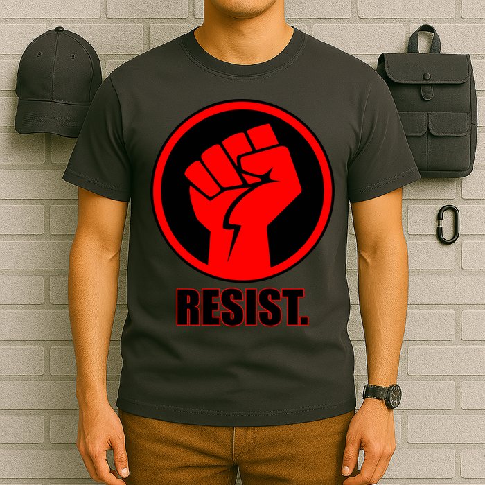 Resist Fist Circle Crest Resistance Anti Trump T-Shirt