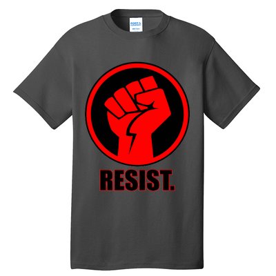 Resist Fist Circle Crest Resistance Anti Trump Tall T-Shirt