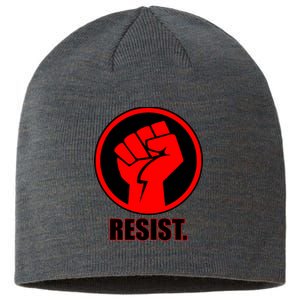 Resist Fist Circle Crest Resistance Anti Trump Sustainable Beanie