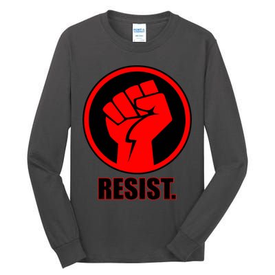 Resist Fist Circle Crest Resistance Anti Trump Tall Long Sleeve T-Shirt