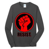 Resist Fist Circle Crest Resistance Anti Trump Tall Long Sleeve T-Shirt