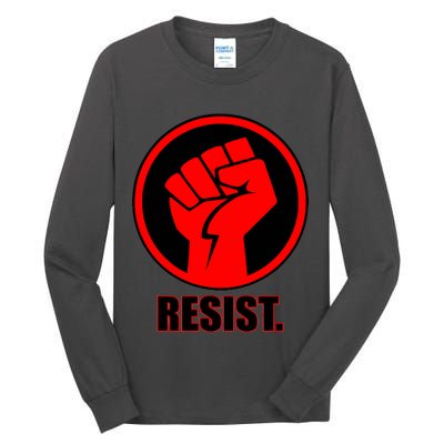 Resist Fist Circle Crest Resistance Anti Trump Tall Long Sleeve T-Shirt