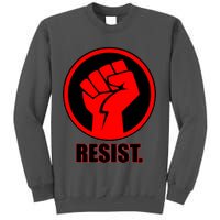 Resist Fist Circle Crest Resistance Anti Trump Tall Sweatshirt