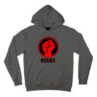 Resist Fist Circle Crest Resistance Anti Trump Tall Hoodie