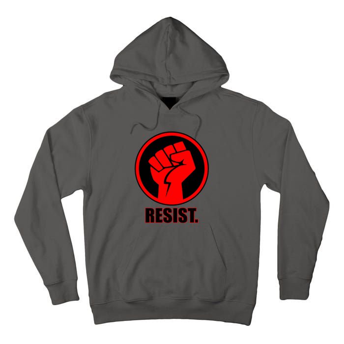 Resist Fist Circle Crest Resistance Anti Trump Tall Hoodie