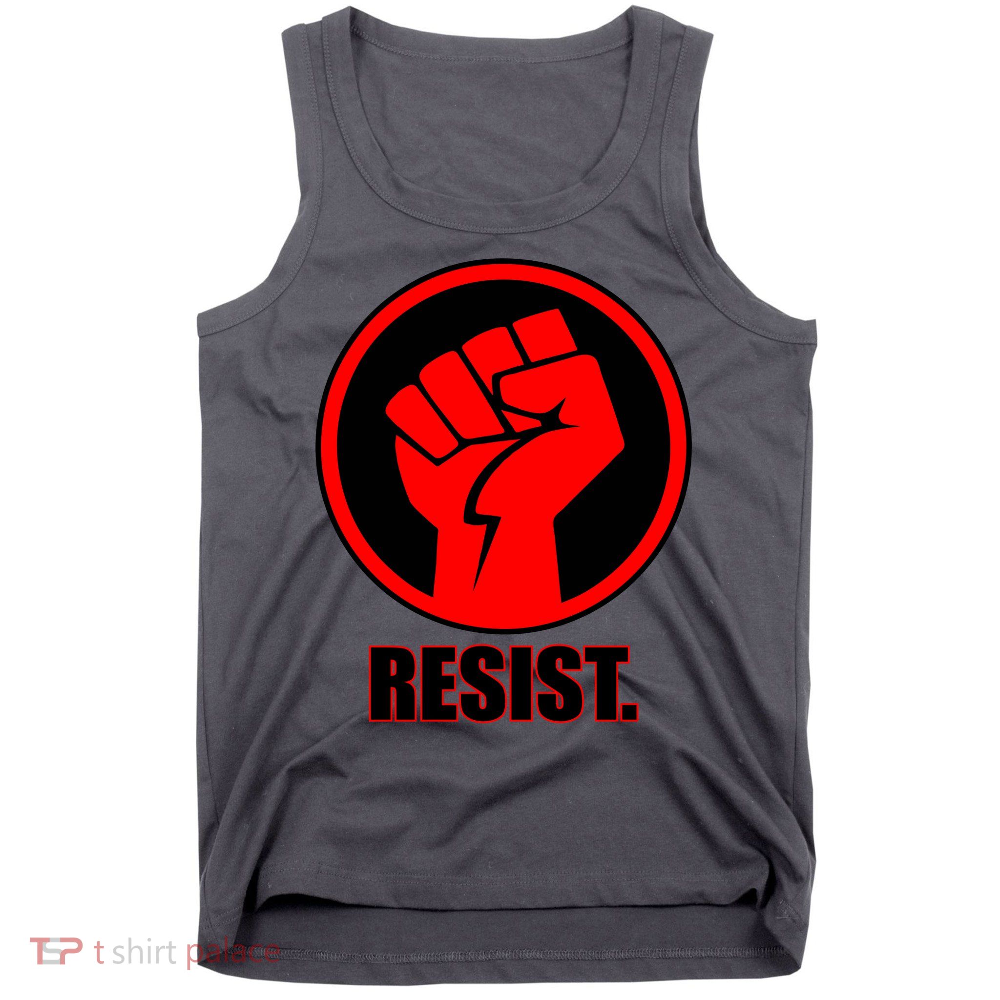 Resist Fist Circle Crest Resistance Anti Trump Tank Top