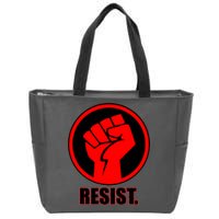 Resist Fist Circle Crest Resistance Anti Trump Zip Tote Bag