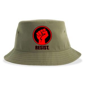 Resist Fist Circle Crest Resistance Anti Trump Sustainable Bucket Hat