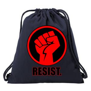 Resist Fist Circle Crest Resistance Anti Trump Drawstring Bag