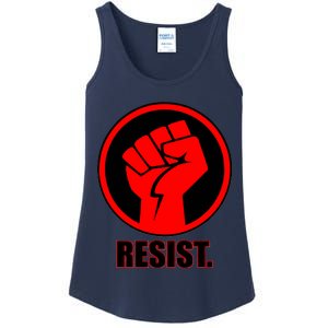 Resist Fist Circle Crest Resistance Anti Trump Ladies Essential Tank