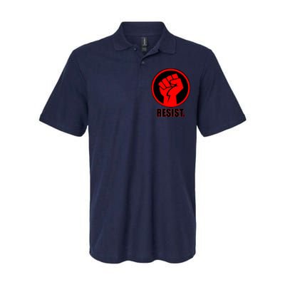 Resist Fist Circle Crest Resistance Anti Trump Softstyle Adult Sport Polo