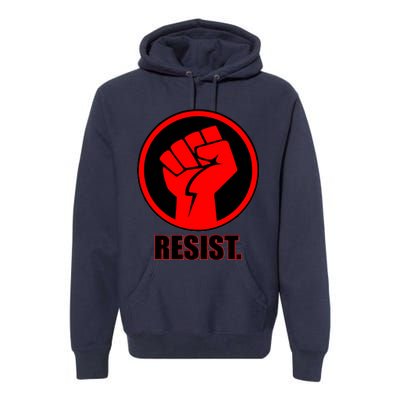 Resist Fist Circle Crest Resistance Anti Trump Premium Hoodie