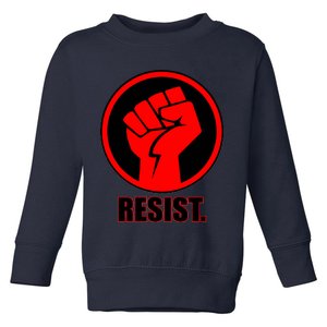 Resist Fist Circle Crest Resistance Anti Trump Toddler Sweatshirt