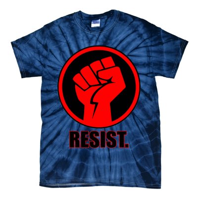 Resist Fist Circle Crest Resistance Anti Trump Tie-Dye T-Shirt