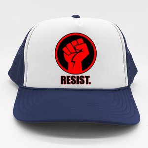 Resist Fist Circle Crest Resistance Anti Trump Trucker Hat