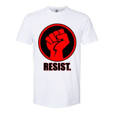 Resist Fist Circle Crest Resistance Anti Trump Softstyle CVC T-Shirt