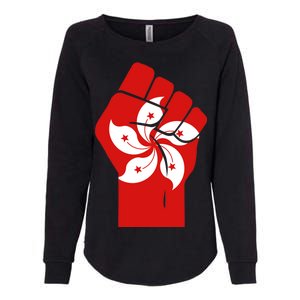 Resist Fist Hong Kong Flag Womens California Wash Sweatshirt