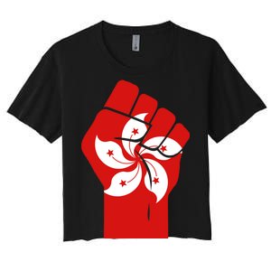 Resist Fist Hong Kong Flag Women's Crop Top Tee