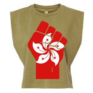 Resist Fist Hong Kong Flag Garment-Dyed Women's Muscle Tee