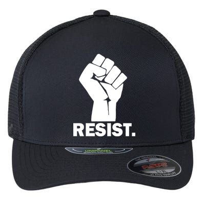 Resist Fist Logo Anti Trump Flexfit Unipanel Trucker Cap