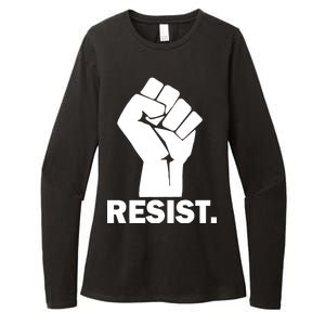 Resist Fist Logo Anti Trump Womens CVC Long Sleeve Shirt