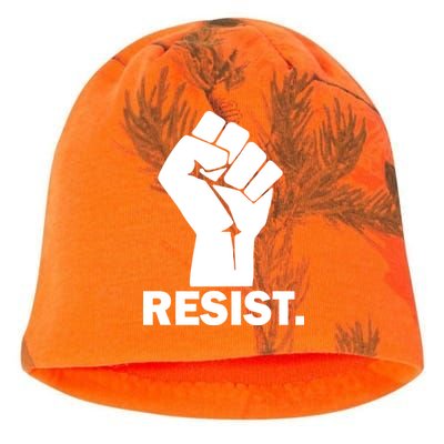 Resist Fist Logo Anti Trump Kati - Camo Knit Beanie