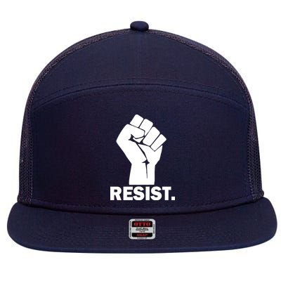 Resist Fist Logo Anti Trump 7 Panel Mesh Trucker Snapback Hat