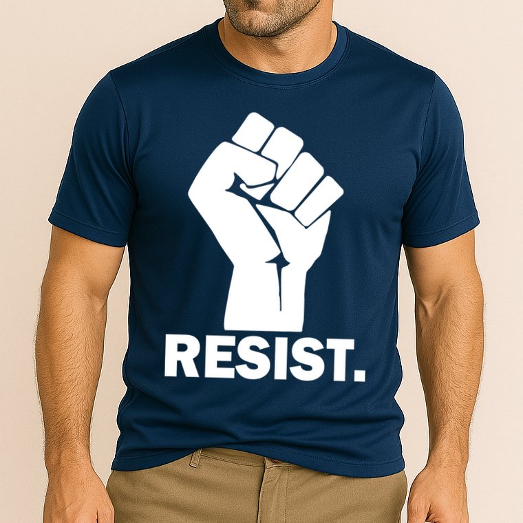 Resist Fist Logo Anti Trump Cooling Performance Crew T-Shirt